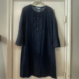 Draper James Navy Demin Cotton Dress NWT